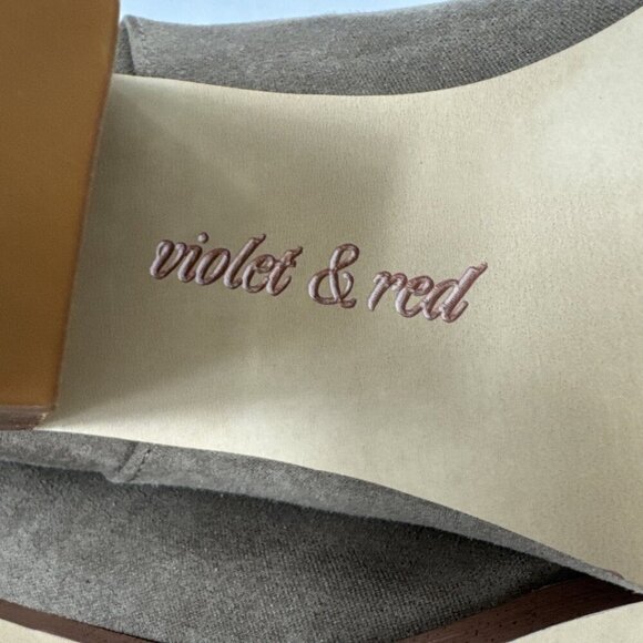 Violet & Red Jackson Women's 10 Lazer Cut Topline Bootie Taupe NWOB 9320 - Picture 13 of 15